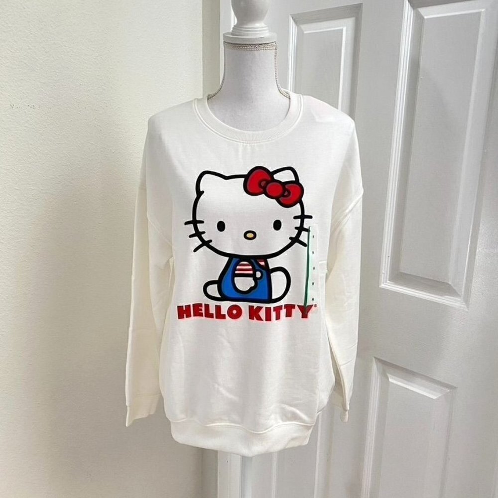 Target Hybrid x Hello Kitty White Graphic Sweatshirt Sizes M/ LG/ XL Sanrio
